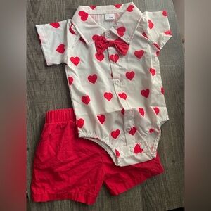 Heart Patterned Kids Outfit Set